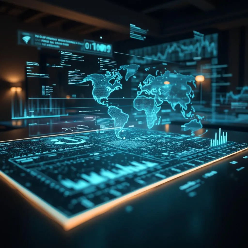 Visualisation de données futuriste